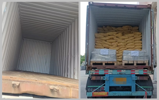 شحنة مسحوق تشكيل أدوات المائدة المصنوعة من الميلامين من شركة هوافو للمواد الكيميائية